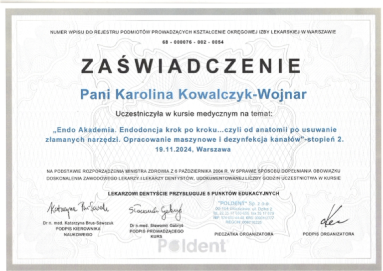 Kowalczyk-Wojnar – Endo Akademia 1