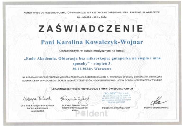 Kowalczyk-Wojnar – Endo Akademia 3