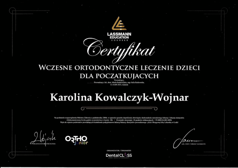Kowalczyk-Wojnar – Wczesne leczenie dzieci